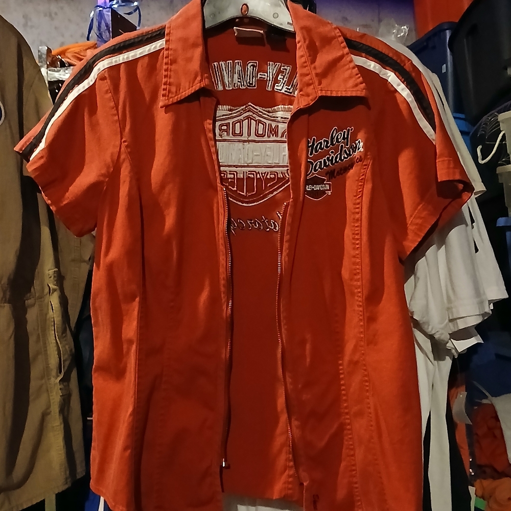 Harley-Davidson Red Riding Shirt Jacket - Picture 3 of 7